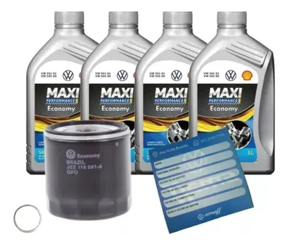 Kit Revisão Óleo 10w40 Shell Maxi Performance Original