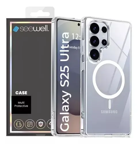 Capa Magsafe Transparente Samsung Galaxy S25 Ultra
