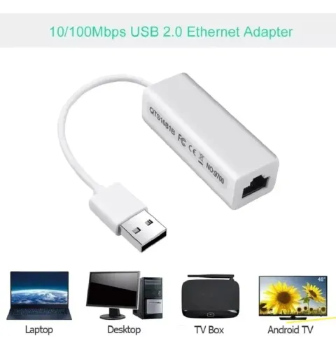 Adaptador Ethernet USB 2.0 10/100Mbps