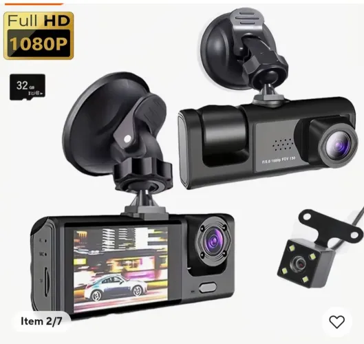 Camera dupla 180p dash cam para carros , frontal /interna , camera de carros c/ visão notu