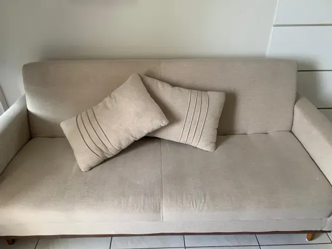 Sofá-cama 3 Lugares Casal Reclinável Facto e Linho Matrix Esther