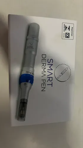 Caneta Derma Pen Smart, com caixa de cartuchos e analisador de fototipo digital