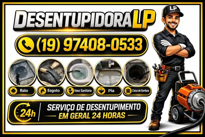 Desentupidora em Campinas - Desentupimento em Geral 24 Horas