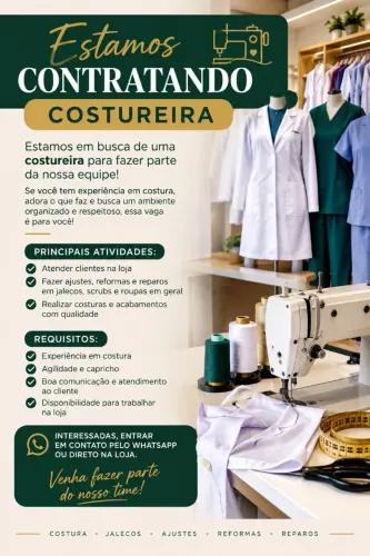 Vaga de costureira