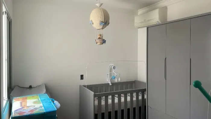 (Dois) Berço Mini Cama Theo Retrô Cinza Fosco Com Pés Amadeirado