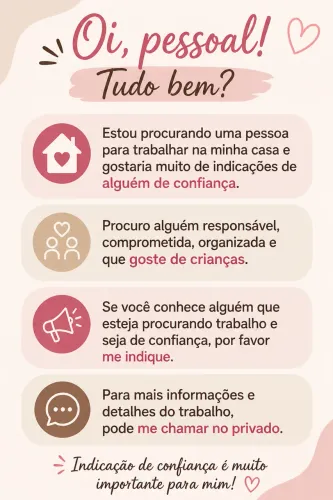 Vaga para doméstica 