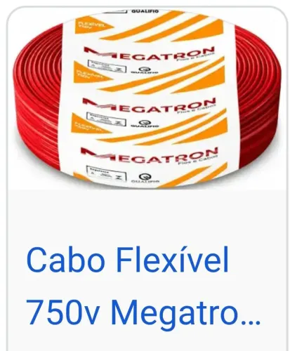 Rolo de fio cabo flexível 10mm megatrom