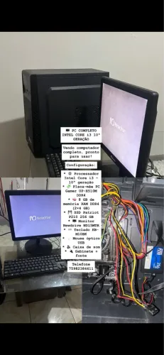 Computador completo com monitor