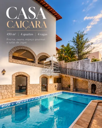 Vendo casa no Caiçara - 450m, 4 quartos e piscina 