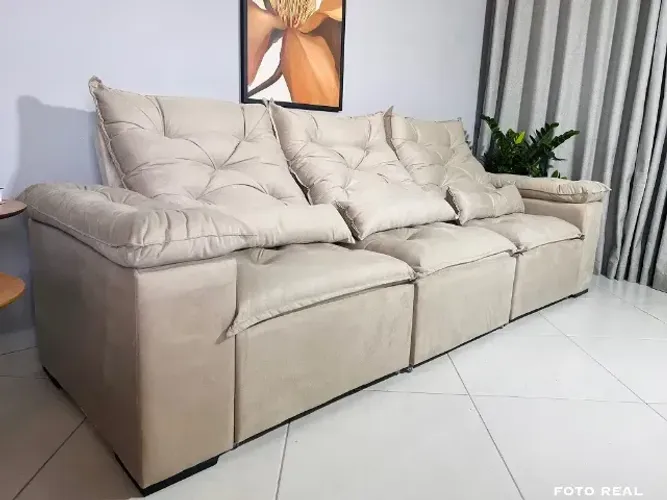 Sofá Retrátil Gigante para 6 Pessoas