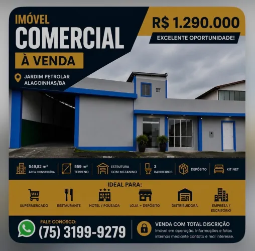 Oportunidade de imóvel comercial abaixo de valor de mercado no Jardim Petrolar.