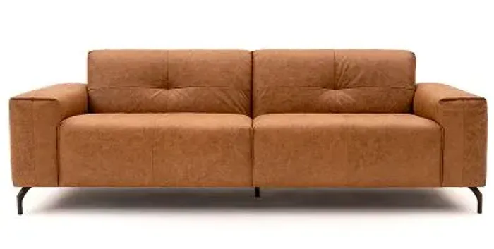 Sofá 4 Lugares Santorini Living Courino Castanho 244cm