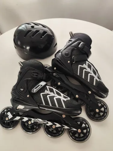 Patins adulto semi profissional com capacete (Estado de NOVO) 