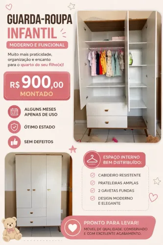 Guarda roupa infantil
