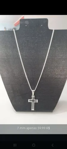 Cordão de prata mista 