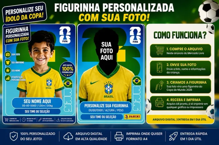 Figurinha da Copa 2026 Personalizada ?Arquivo digital