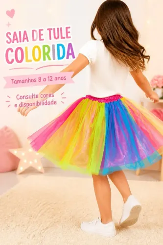 Saias de Tule Arco Íris ? e Pink