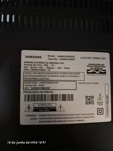 Vendo TV para peças Samsung crystal 43"