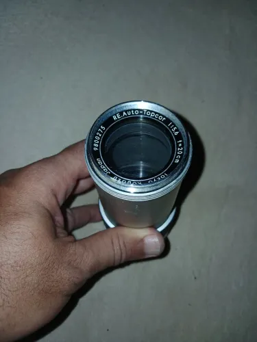 Lente para câmera fotográfica analógica antiga 