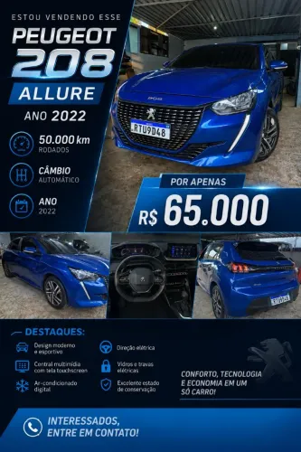 Peugeot 208 Allure 1.6 Flex 16V 5P Aut. 2022