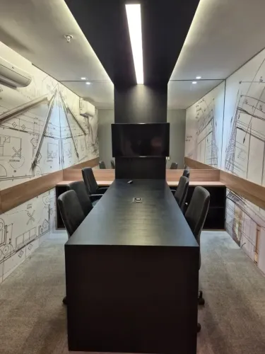 Sala mobiliada COM 100 m2 NO Brascan