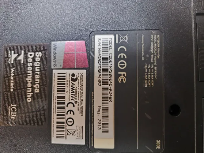 Notebook Samsung Celeron B820 1.70 GHz 4 GB ram SSD 240