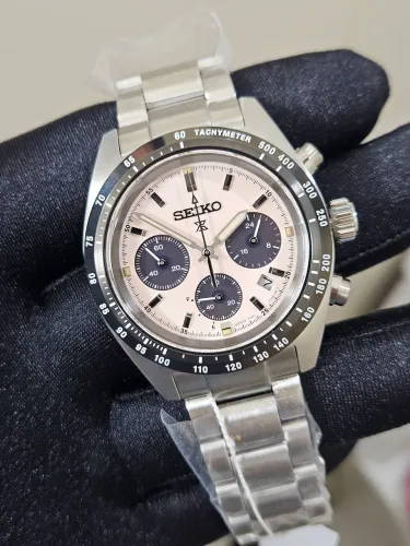 Relógio Seiko speedtimer panda salmão