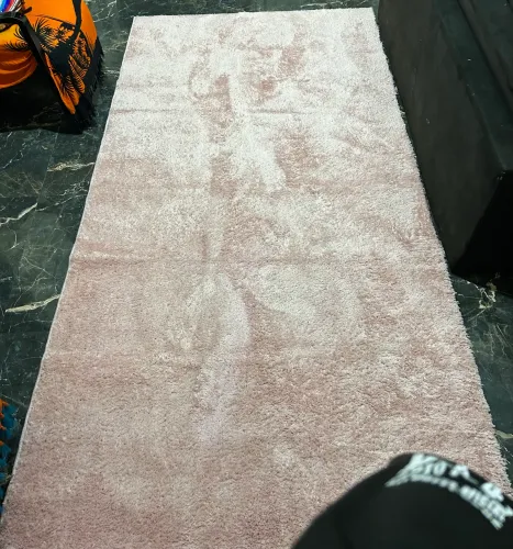 Tapete peludo - 1,50 x 3,00 - rosa