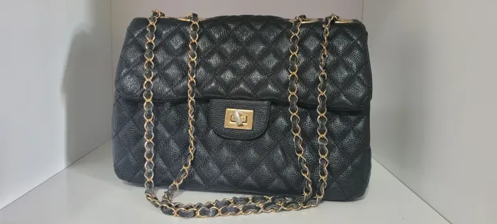 Bolsa de couro legítimo matelasse