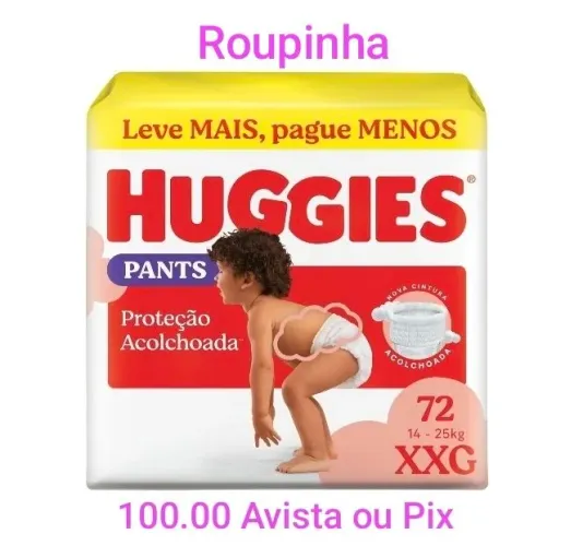 Promoção Fraldas Huggies Roupinha Lacrada