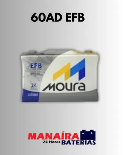 Bateria Moura 60 Amperes (EFB) MF60AD - 24 meses de garantia