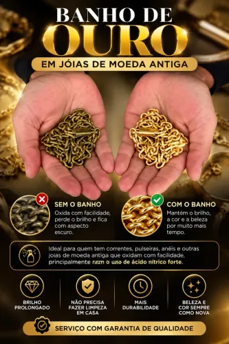 ? Banho de Ouro em Joias e Peças de Moeda Antiga | Não descarte uma peça sem brilho:
