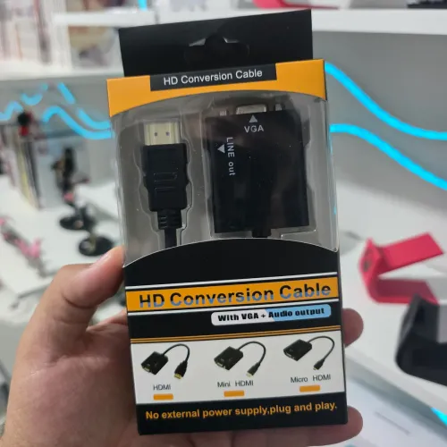 Adaptador HDMI para VGA - Monitor, Desktop, Pc Gamer, Computador, Cabo, Placa de Vídeo GPU