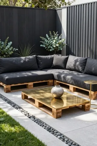 Sofá de Pallet BLACK 