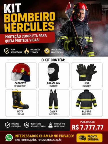 Kit bombeiro completo 