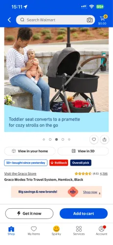 Carrinho de Bebê GRACO - Trio Travel