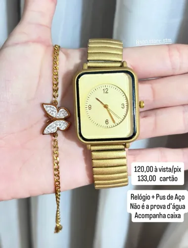 Relógio Feminino com Pulseira em Aço