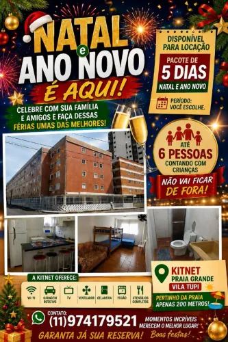KITNET - TEMPORADA PRAIA GRANDE.