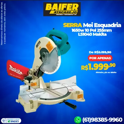 Serra Meia Esquadria 1650w 10 Pol 255mm LS1040 Makita