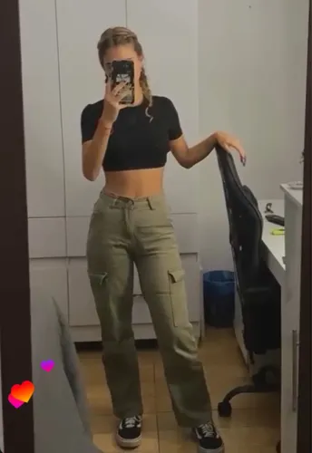 Calça Cargo verde musgo
