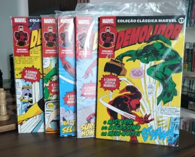 COLEÇÃO CLÁSSICA MARVEL: DEMOLIDOR. 1ª TEMPORADA COMPLETA - 05 VOLUMES. Novos Lacrados.