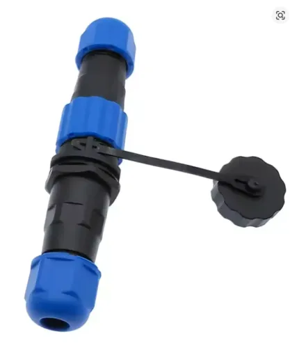 9 Conector de Fio Circular Impermeável 2P - Macho e Fêmea