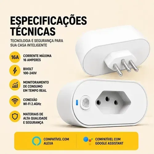 Tomada Inteligente Com Wi-fi Liga e Desliga pelo Celular