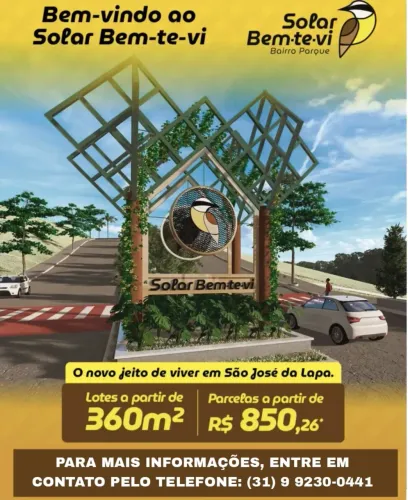 LOTEAMENTO 360M2 EM SÃO JOSÉ DA LAPA!