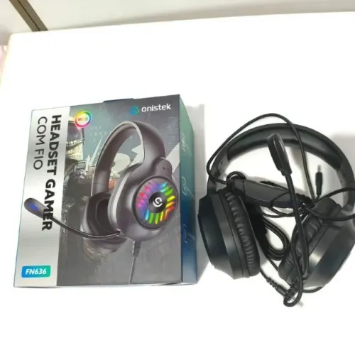 Fone de Ouvido Gamer Onistek ON-FN636 P/ PC Playstation Xbox Celular Notebook