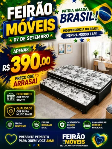 BICAMA COM AUXÍLIAR SOLTEIRO