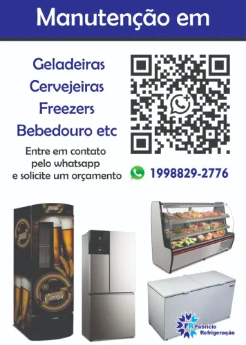 Técnico em Refrigeração conserta se Geladeiras e freezers