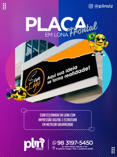 Placas em Lona