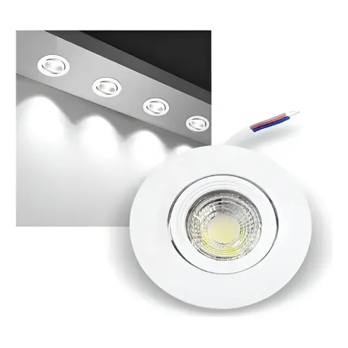 Luminária Spot Luz LED Redondo Luz Fria Iluminação 3W Escritório Sala Loja