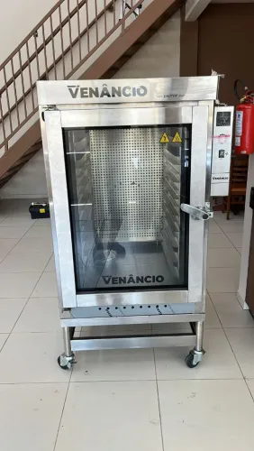 NZ. Forno turbo Twister inox Gás 10 assadeiras Venâncio